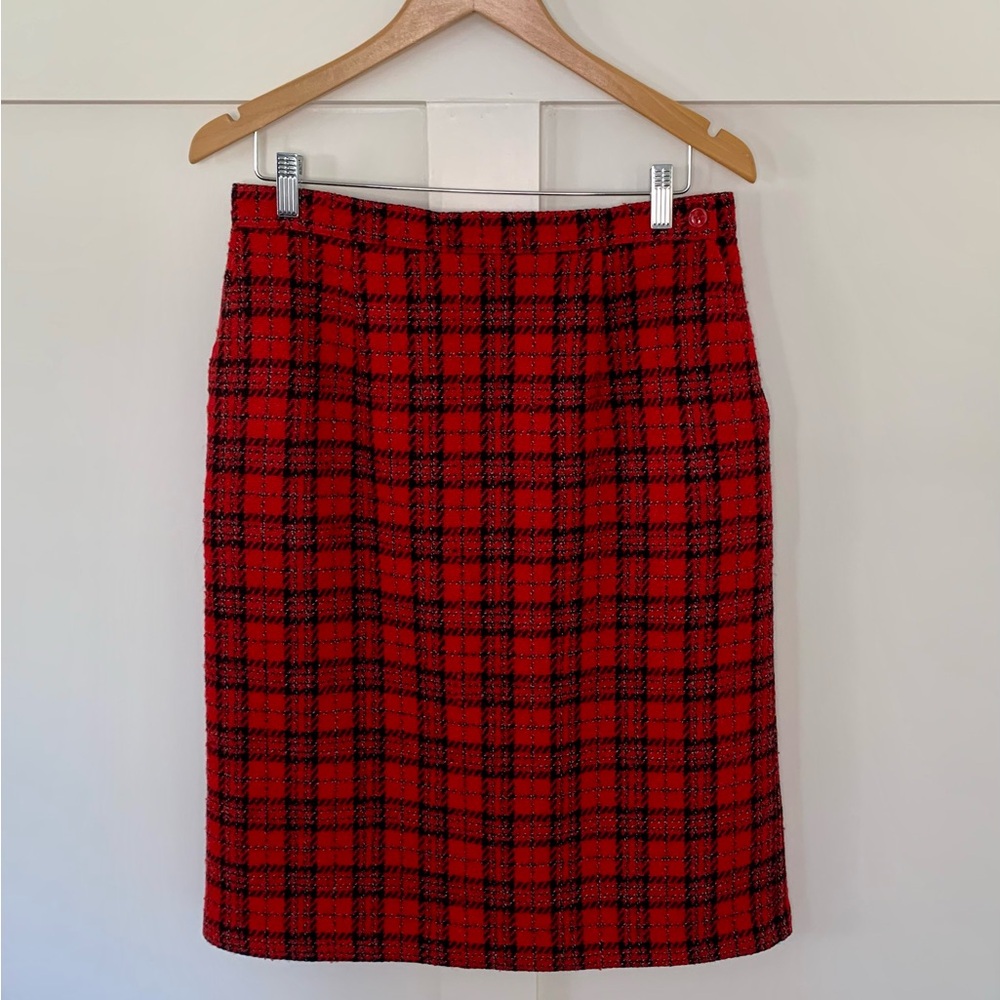 Alfred Dunner Vintage red plaid skirt